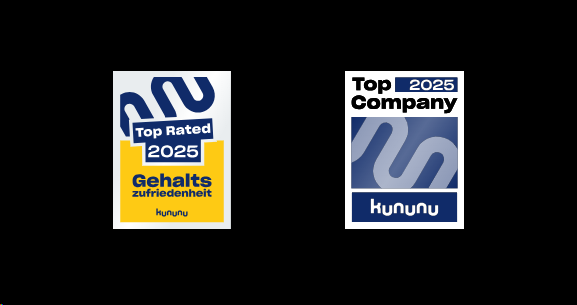 kununu Auszeichnungen 2025: Top Rated Gehaltszufriedenheit und Top Company für cube one GmbH